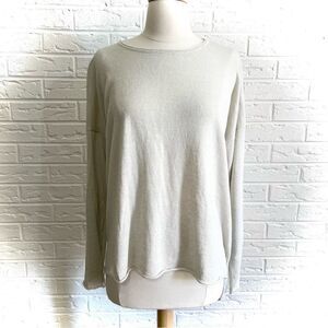 Eileen Fisher Cream Organic Linen Cotton Blend Lightweight Sweater Size Small